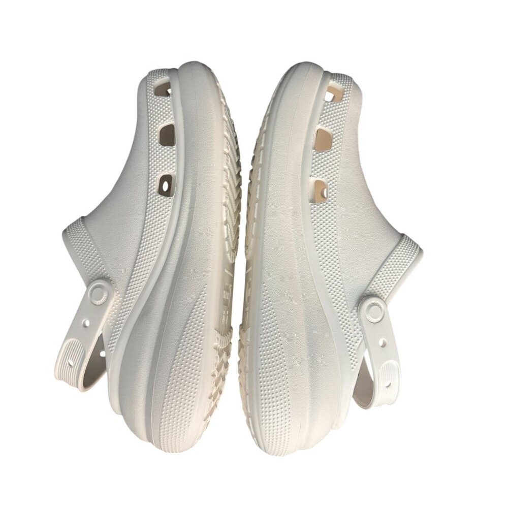 Crocs Unisex Classic Crush Platform Clogs White, Size 9/M 11/W NWOB - Picture 6 of 10